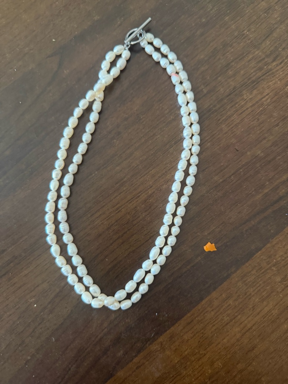 Classic Double Strand White Pearl Necklace